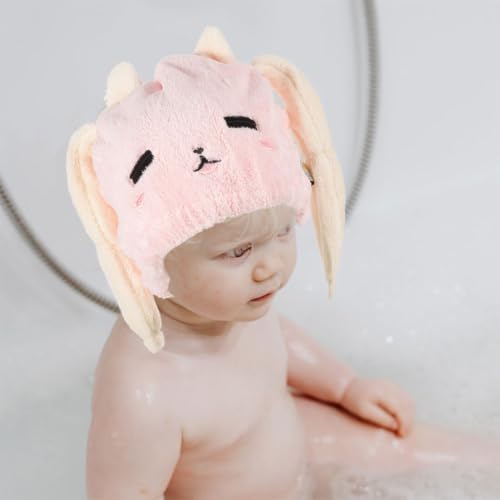 2pcs Microfiber Hair Drying Cap, Cute Pink Towel Wrap after Swimming - Image 5