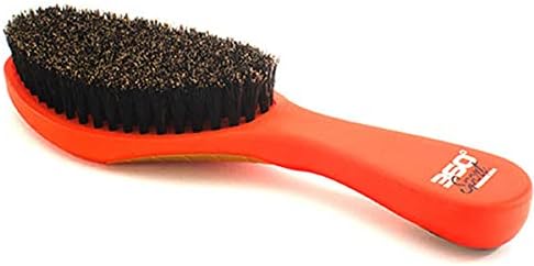 360 Wave Brush, Curved SOFT 100% Boar Bristle, AGENT ORANGE, Waterproof by Unknown