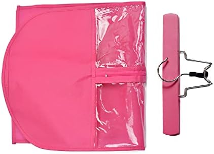 Pink Dust-proof Wig Storage Bag with Hanger - Portable Hair Extensions Bag - Image 2
