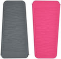 Heat Resistant Silicone Travel Mat Pouch for Hair Styling Tools, 2 Pack, 11 x 5 inches, Slip Resistant, Foldable, Easy-to-Clean, Multipurpose, Grey & Hot Pink by EIOKIT