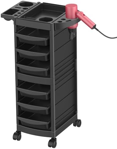 7-Layer Salon Trolley Cart with 6 Drawers for Hair Stylist by Johgee