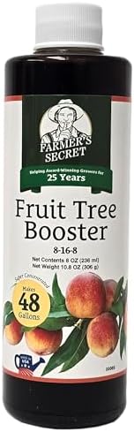 Farmer's Secret Fruit Tree Booster Fertilizer - Super Concentrated and Phosphorus Rich - Formulated for All Fruit Trees Including Peach, Banana, and Apple (8oz) by FarmersSecret