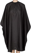 Barber Hair Cutting Cape with Adjustable Neckline 55" x 63" Black by Iusmnur
