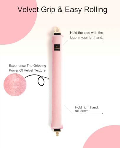 YOSHUYUKI Velvet Heatless Curls Overnight Flexible Curling Rods Heatless Curlers No Heat Damage Foam Hair Rollers for Short Long Hair to Sleep in with Triangular Satin Scarf - Image 5