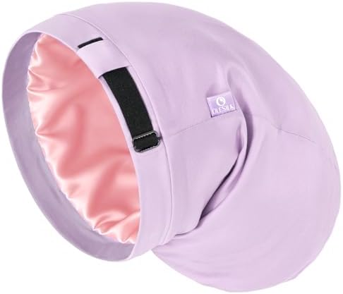 OLESILK Silk Sleep Bonnet for Curly & Long Hair, Adjustable Night Cap by OLESILK