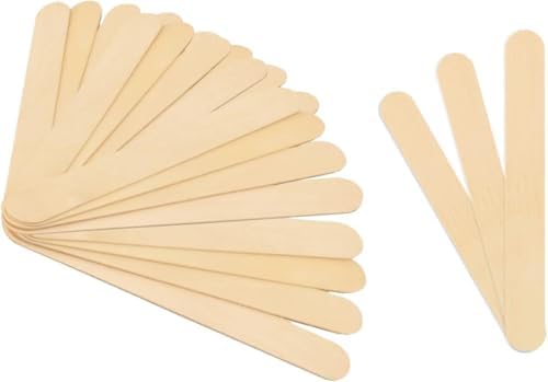 MIBLY 80 PCS Popsicle Sticks for Crafts – Jumbo Craft Sticks Made of Smooth Wooden Sticks – Ideal Wood Sticks and Wooden Sticks for Crafts for Body Hair Removal (Pack of 80 Large Sticks) by MIBLY