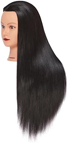 26"-28" Synthetic Fiber Hair Mannequin Head Styling Training Head Doll Head - Image 2