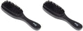 Diane 7-Row Boar Bristle Wave Brush – Soft 100% Boar Bristles for Fine to Medium Hair, 360 Waves, Smoothing & Polishing, Gentle on Scalp, Real Wood Handle, Beard & Mustache Styling (Pack of 2) by Diane