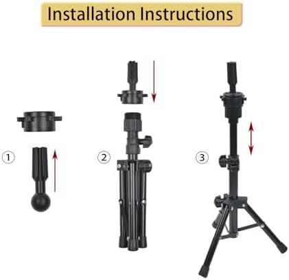 Wig Stand Tripod Mannequin Head Stand for Training Head 25inch - Image 5
