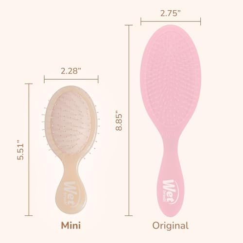 Wet Brush Mini Detangler Hair Brush, Cream (Iridescence Icon), Detangling Travel Hairbrush, Ultra-Soft IntelliFlex Bristles Glide Through Tangles with Ease, Pain-Free, All Hair Types, Limited Edition - Image 5