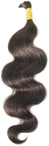 YWIGS Body Wave Bulk Human Braiding Hair for Boho Braids #4 50G 18inch - Image 6