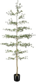 LYERSE Black Olive Tree Artificial 8ft with Natural Trunk, Realistic Leaves by Home