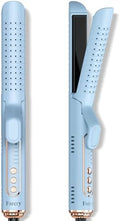 Farery Chill Set Soft-Air Curling Iron: Gentle Soft Air for Quick Styling & Long-Lasting Curls, Lock in Style with Cooling Air Vents, 2-in-1 Hair Straightener & Curler with Upgraded Long Barrel, Blue by FARERY