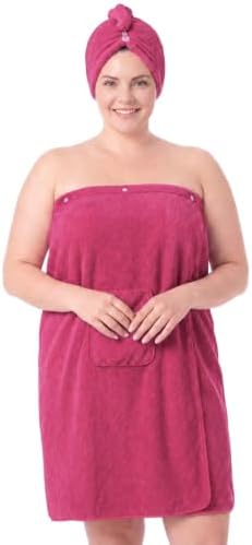 Oversized Bath Towel Wrap for Women with Plus Size Hair Dry Towel Set by HHomeZzz