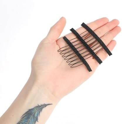 30 Pcs Wig Clips Wig Combs to Secure Wig 7-Teeth Wig Combs for Making Wig Caps (30 pcs, Black) - Image 5