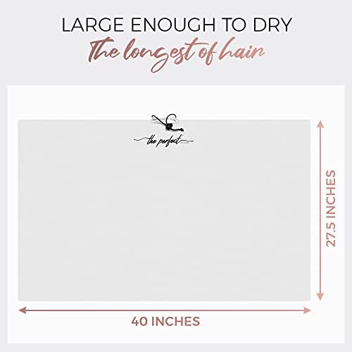 Microfiber Hair Towel Wrap for Women – Large Fast Drying Hair Towel with Patented Clip – Anti-Frizz, Super Absorbent, Silky Smooth Microfiber – Plopping Hair Wrap for Curly, Wavy & Straight Hair - Image 3