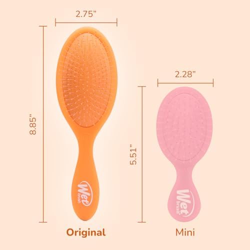 Wet Brush Original Detangler, Orange Crush (Summer Quencher), Ultra-Soft IntelliFlex Bristles Glide Through Tangles, Detangling Hair Brush (Wet & Dry), Women & Men, Limited Edition - Image 5
