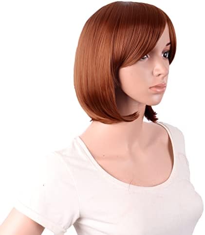 MapofBeauty 30 cm Women Short Straight Cosplay Party BOB Wig, Ginger Orange - Image 2