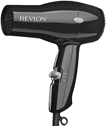 Revlon Compact Hair Dryer | 1875W Lightweight Design, Perfect for Travel, (Black) by RevlonHairTools