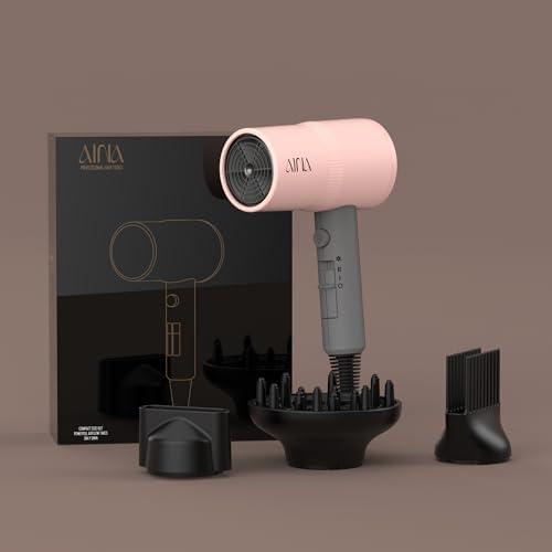 AINA Diffuser Hair Dryer,Comb Full-Featured Blow Dryer 110V(Misty Blush) - Image 5