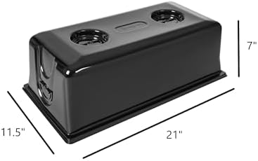 SUNPACK Sundome Plastic Multi-Vented Blackout Humidity Dome, Black, 7" - Ideal for Greenhouses or Indoor Gardening, Able to Adjust Humidity with Vents - Image 2