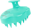 URTHEONE Hair Scalp Massager Shampoo Brush,Soft Silicone Hair Brush for Wet Dry Oily Curly Straight Thick Thin Rough Long Short Natural Men Women Kids Pets Hair Care Tools(Light Green) by URTHEONE