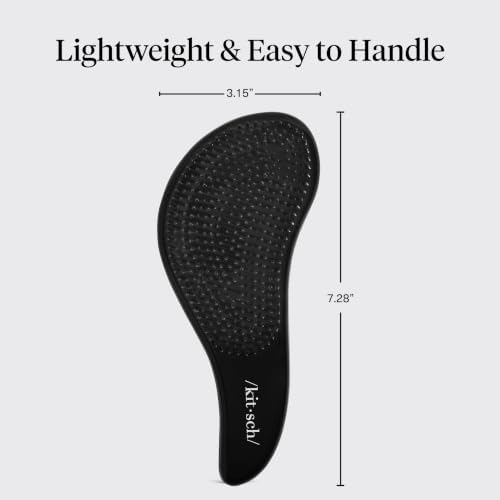 Kitsch Detangler Brush – Gentle Curly Hair Brush All Hair Types - Black - Image 4