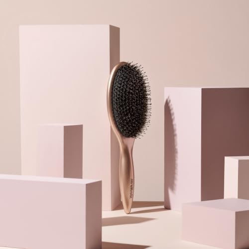 The Hair Edit Finish & Shine Boar Bristle Brush for Detangling & Smoothing - Image 4