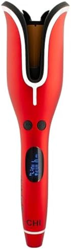 CHI Spin N Curl 1″ Ceramic Rotating Curling Iron, Ruby Red by FaroukSystemsInc