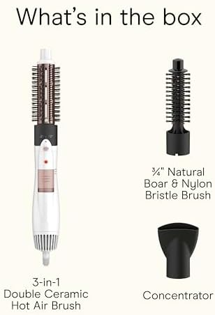 Conair Hot Air Brush, Double Ceramic, 3-in-1, Interchangeable - Image 7