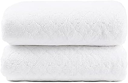 JML Microfiber Bath Towels Set of 2, 30 in x 60 in, White - Image 2