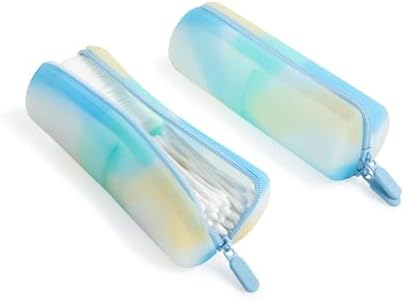 Cotton Round Swab Travel Case, 2-in-1 Beauty Organizer - Ocean Breeze - Image 2