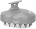 FREATECH Massager Shampoo Brush with Soft Silicone Bristles for Scalp Care, Shower Hair Scalp Scrubber Exfoliator for Dandruff Removal and Hair Growth, Wet & Dry for Men, Women and Kids, Grey by FREATECH