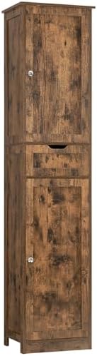 Iwell 66.9" Tall Bathroom Storage Cabinet with 2 Doors & 1 Drawer by IWELL