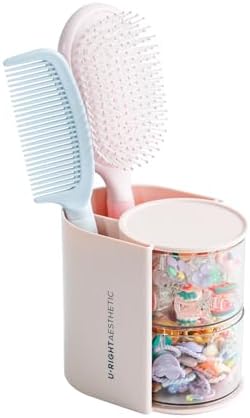 FABROK 2-Layer Hair Accessories Organizer with Hair Brush Holder, Pink by FABROK