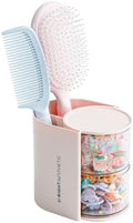 FABROK 2-Layer Hair Accessories Organizer with Hair Brush Holder, Pink by FABROK