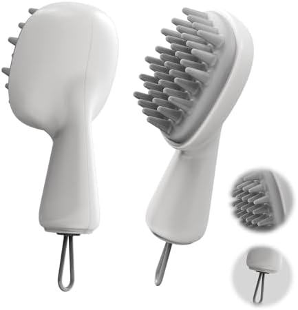 Scalp Massager with Long Handle Hair Growth, Soft Silicone Scalp Scrubber Shampoo Brush for Exfoliation, Dandruff Removal & Head Massage Stress Relax, Wet & Dry Use for Thick, Thin Hair Care by Unknown
