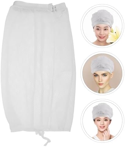 OUNONA Mesh Net Plopping Hair Bonnet with Drawstring for Curly Hair - Image 7