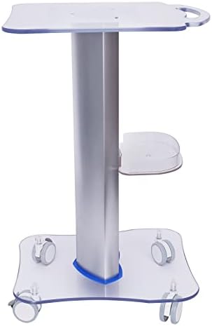 Transparent Acrylic Salon Cart, Rolling Beauty Trolley with Wheels(28.4" H) - Image 7