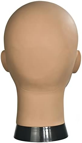 Afro Bald Mannequin Head Professional Cosmetology Wig Training Head for Wig Making and Display Hat Glasses Scarf Jewelry Model Head with Free Clamp Stand - Image 5