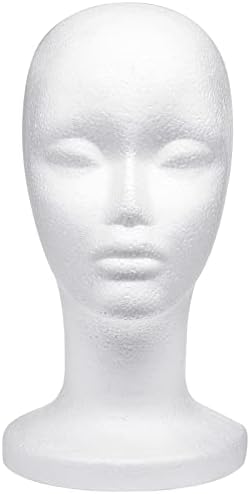 Foraineam 3 Pack 12 Inch Foam Head Female Foam Wig Heads Mannequin Manikin Cosmetics Model Head Wigs Display Holder Hats Glasses Hairpieces Stand - Image 6