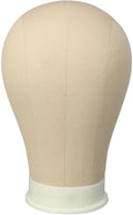 Mannequin Head for Wigs Canvas Block Head Wig Head with Mount Hole for Wig Making,Weave Hair Braiding Stand Hat Display Stand,Hairstyle Doll Head Durable Easy to Put Pins In & Out,Head Contour More Realistic (Light Brown,23") by AliLeader