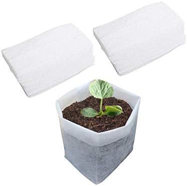 Belit 100 Pcs Nursing Growing Pouch, Garden Grow Bag for High Seedling Survival Rate Planting Plant Flower Seed Starting (7.3"x6.9") by Belit