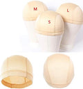 ZQIAN BEAUTY Dome Caps For Wigs 6 Pcs Stretchable Beige Dome Wig Cap Spandex Dome Wig Cap For Women Men Mesh Dome Cap (6 Pcs, Beige, M) by ZQIANBEAUTY