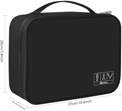 Barber Case Barber Tool Bags Barber clipper Bag Barber Cases for Clippers and Supplies Professional Barber Accessories Kit Hair Cutting Scissors Storage Bag Shaving Kits (Black) - Image 2