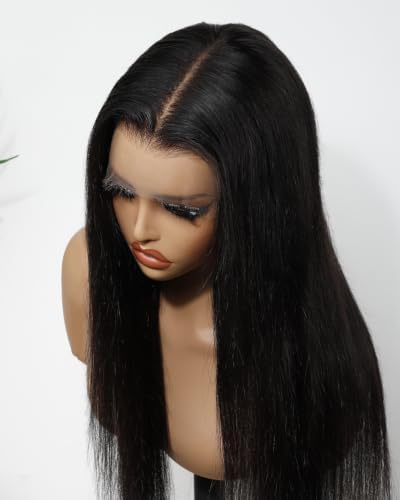 BEEOS 13x6 SKINLIKE Real HD Lace Frontal Wig,Ultra-fitted Cap 250% Density Pre-Plucked Bleached Knots Straight Natural Black Human Hair Wig 18 Inch - Image 3