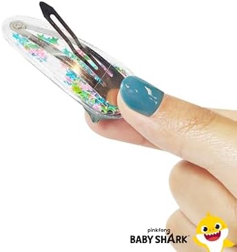 Baby Shark Hair Accessories For Girls, 6pc Cute Hair Clips with Favorite Babyshark Character Charms, Magical Confetti Slaps for Kids, Toddler, Ages 3+ - Image 3