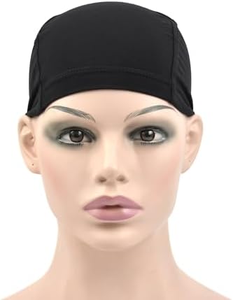 2 Pcs Wig Caps Bamboo Fiber Wig Cap Elastic Breathable Wigs Grip Cap Wig Liner Cap (Black) - Image 6