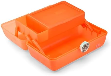 Caboodles On-The-Go Girl Makeup Box, Orange Shimmer, Show Girl Collection, Hard Plastic Makeup Organizer Box, Built-In Mirror, Secure Latch for Safe Travel, Spacious Storage for Large Items - Image 3