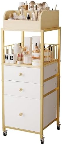 Makeup Organizer Cart with Drawers Make Up Organizers for Vanity by ZQUYAJ